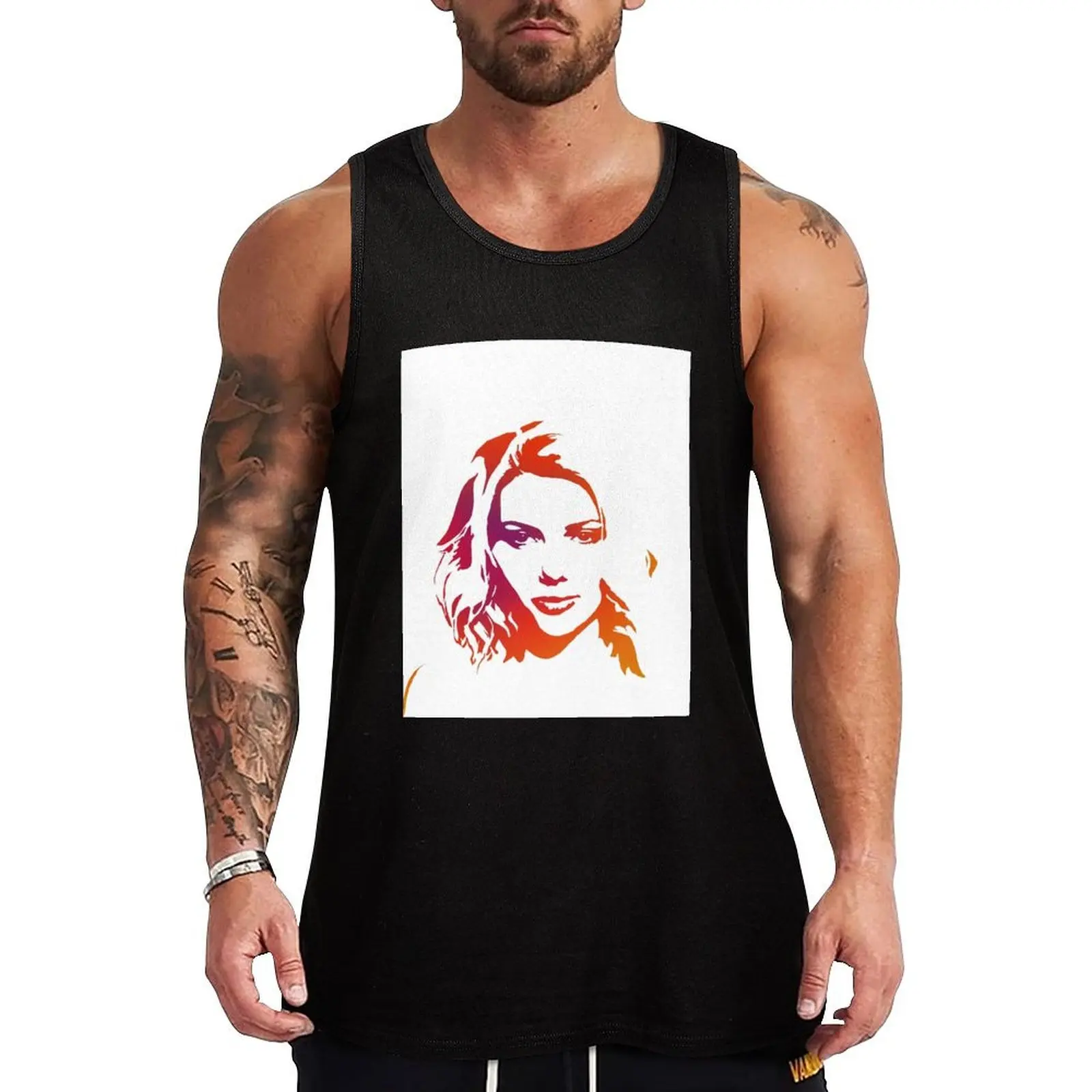 

Cutout Series: 01 Scarlett Johansson Tank Top vest men Men's sleeveless bodybuilding men clothes Men's clothing brands