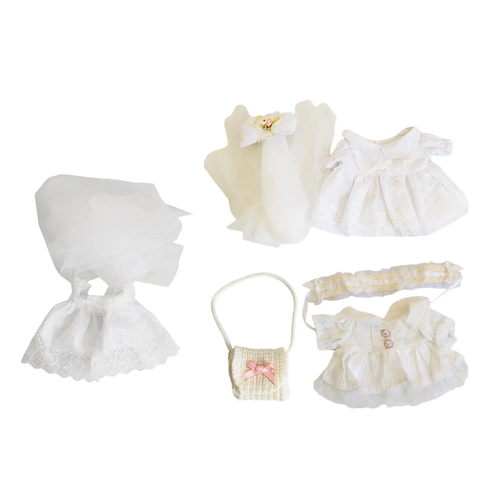 Roupas de boneca de pelúcia para 38cm boneca vestido de casamento confortável animais de pelúcia roupas trajes boneca de pelúcia acessórios elegantes