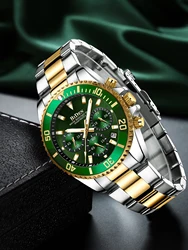BIDEN Bestselling men's classic diving quartz multifunctional watch,men's casual business watch,night light waterproof date