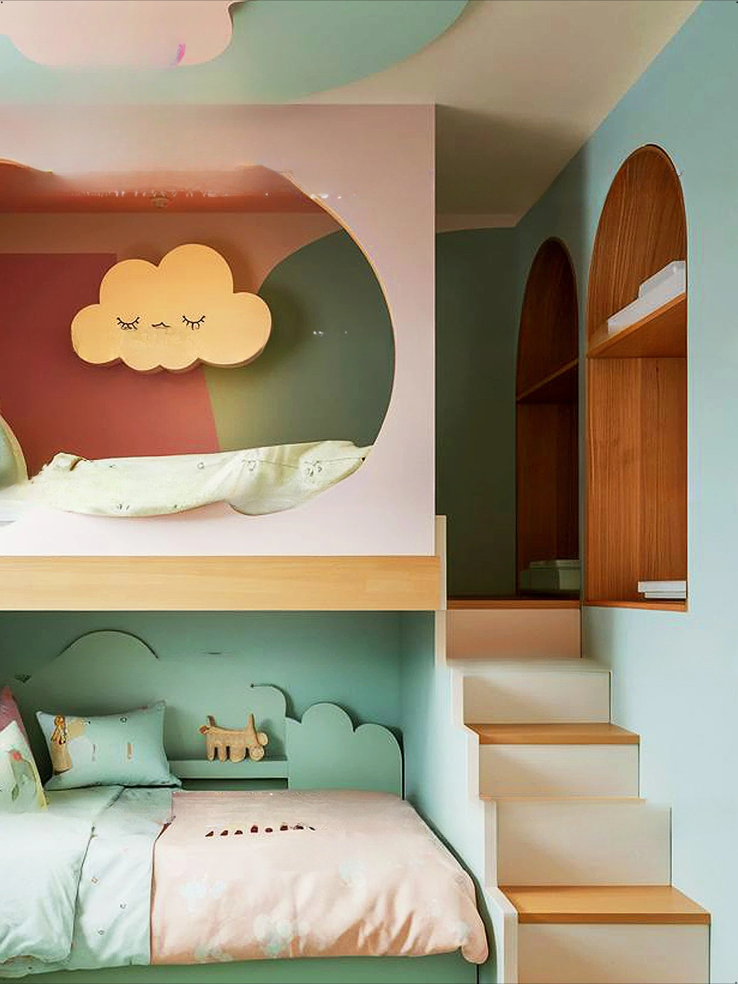 سرير أطفال الأخوات على وخارج b ed طبقة مزدوجة الوالدين والطفل يكون d دبوس من الخشب الصلب k الأشقاء الزرقاء على