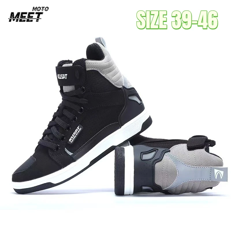 

Motorcycle Riding Shoes High-Top Anti-Fall Motorcycle Boots Summer Breathable Knight Boots Men's Non-Slip Botas Moto