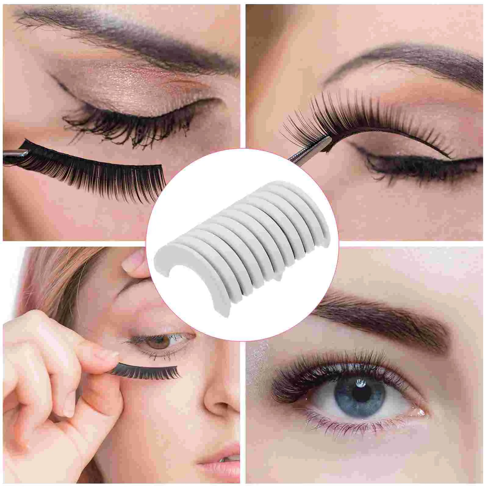 3 Boxes Fake Eyelashes Self Adhesive Strip Strips for Extensions Glue Replacement Self-adhesive Black to