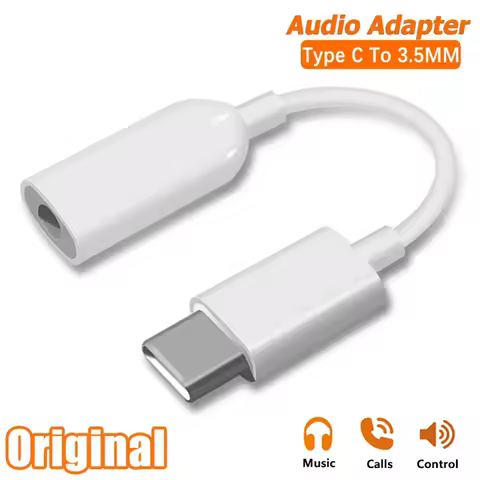 Original For Xiaomi Usb Type C To 3.5mm Jack Earphone Adapter Audio Cable Converter For Mi 14 13T 12 Pro Redmi K70 POCO F4 Pad 6