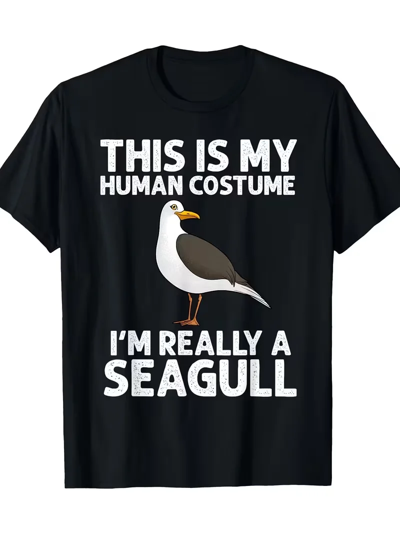 DIES IST MEIN MENSCHLICH KOSTÜM ICH BIN WIRKLICH EINE SEAGULL frauen Lustige T-shirt Vintage Männer Meme T Streetwear Baumwolle Übergroßen Sommer tops