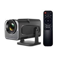 ABMF-Android 11 HY320 Mini 4K Projector, 720P, 300ANSI Lumens, 180° Cinema Outdoor Projector, Wifi6 And BT5.0 - AU Plug