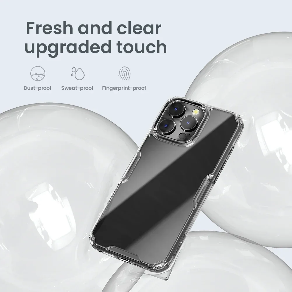 Nillkin For iPhone 16 Pro Max Case Nature Pro Transparent Clear Soft TPU Frame Protection Back Cover For iPhone 16 Pro / 16 Plus image 3