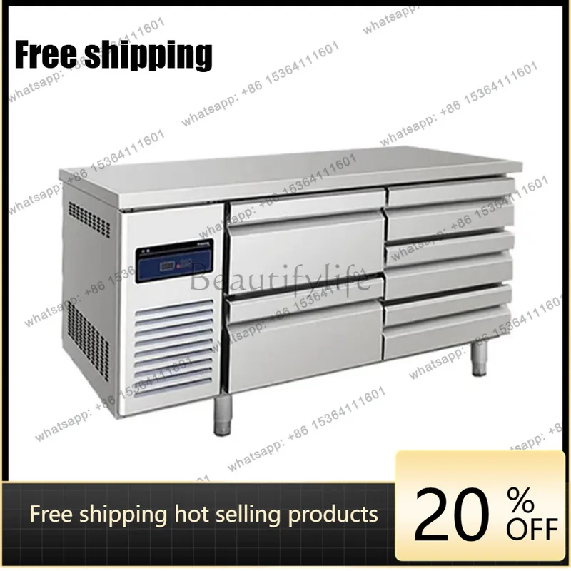 LS refrigerated workbench, restaurant meat shop frozen operation milk tea water bar air-cooled fresh-keeping cabinet