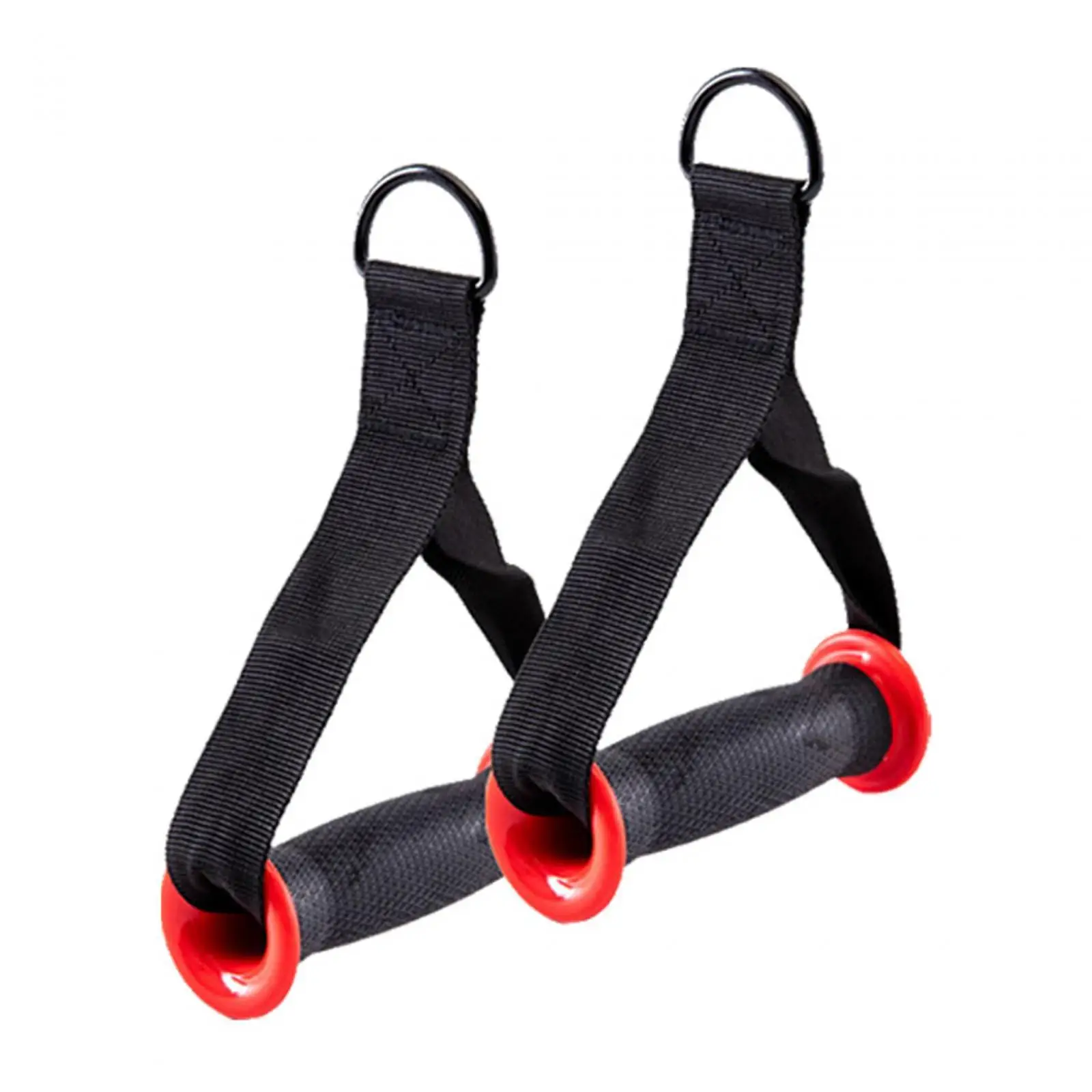 2Pcs Gym Handle Body Fitness Resistance Exercise Attachment Stirrup Ab Workout Push Pull Pull Band Handles Fitness Straps