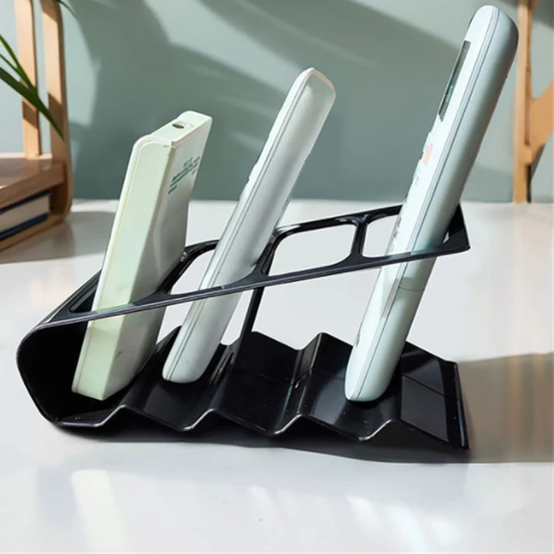 Household Air Conditioner TV Remote Controls Storage Rack Plastic Desktop Organizer Shelves