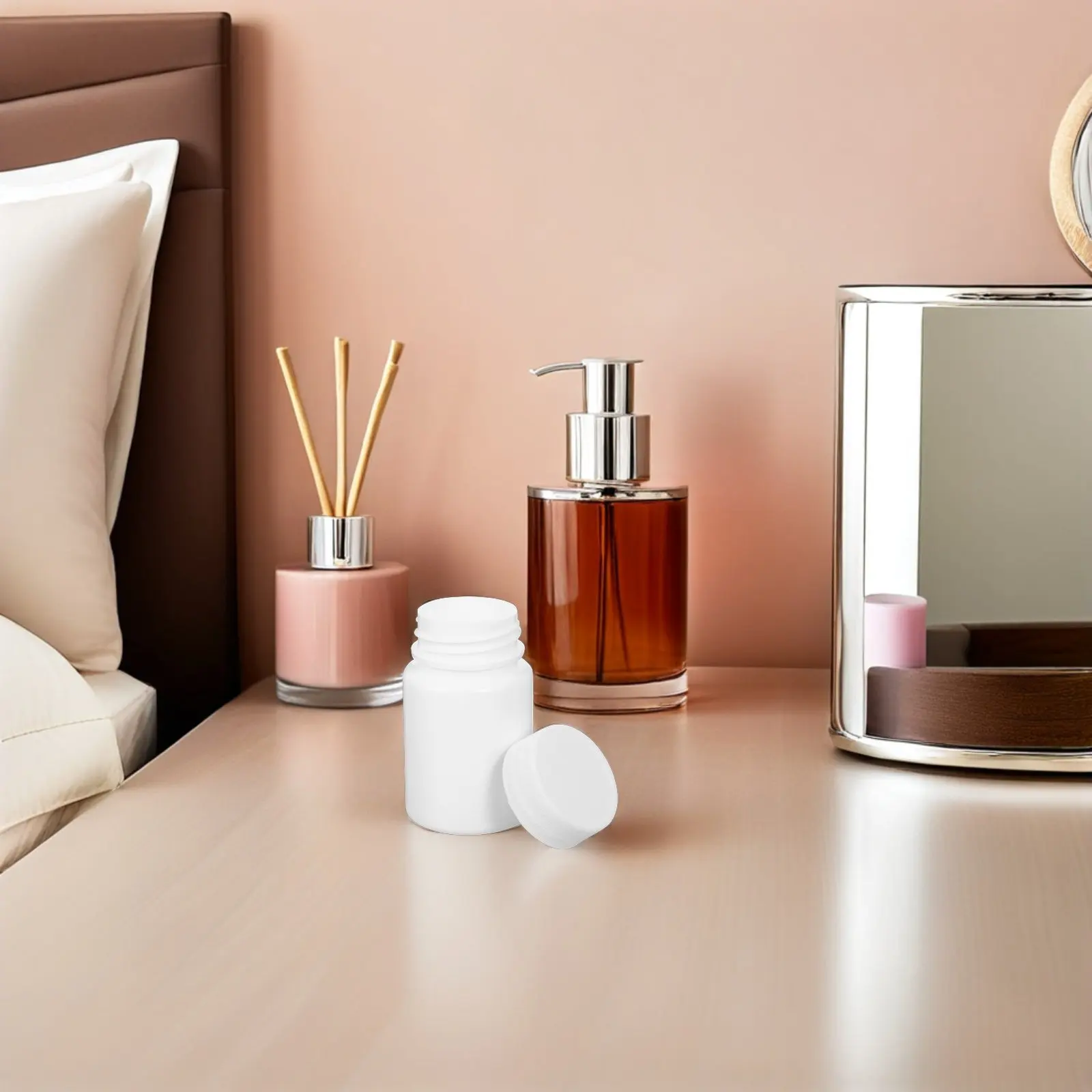 

100 шт. белых пластиковых флаконов для таблеток объемом 50 мл с герметичной завинчивающейся крышкой, портативные мини-контейнеры для лекарств, витаминов и таблеток