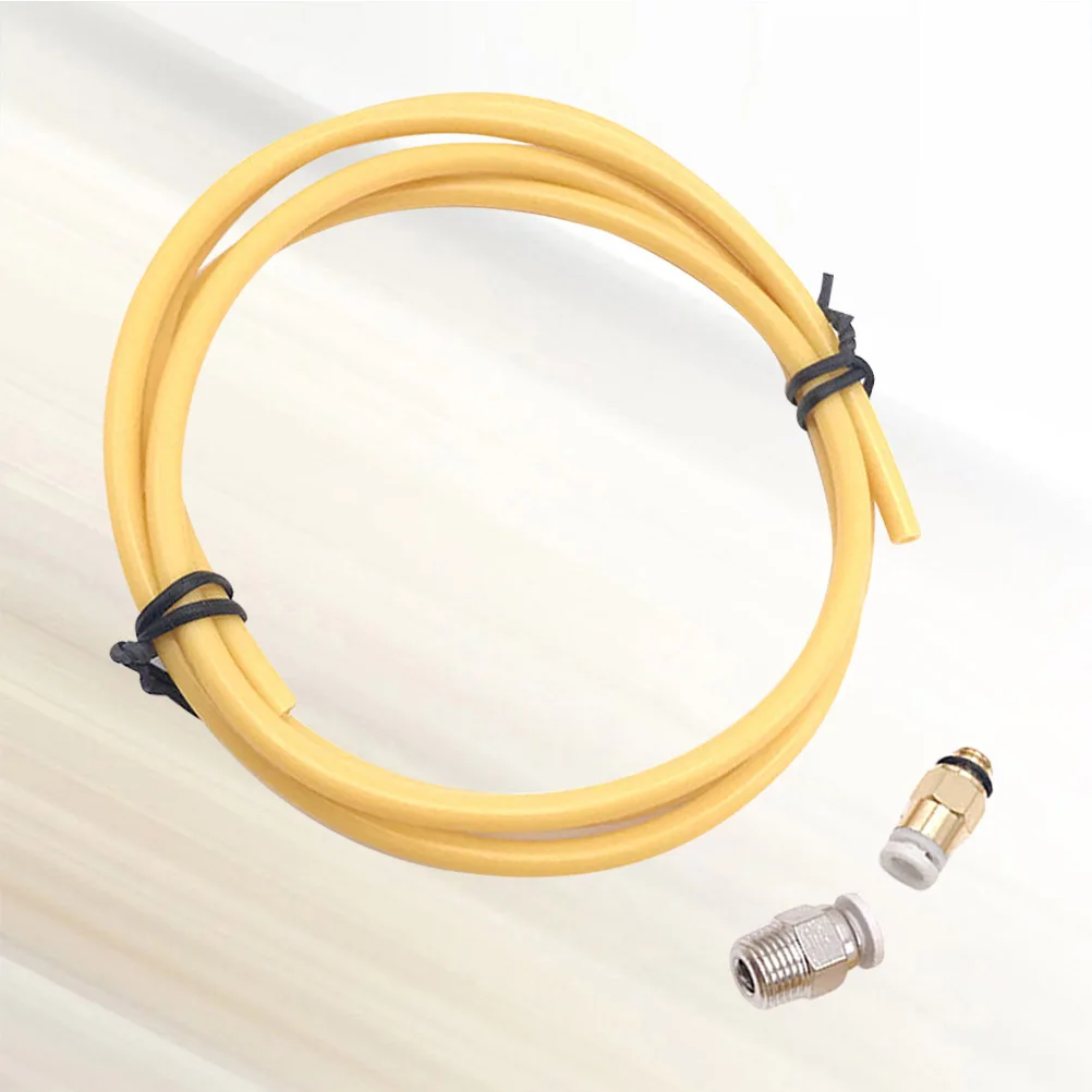 

3D Printer Accessories Hot End Extrusion Quick Coupling Pc4-M6 M10 Ptfe Tube Connector Yellow Color 360 Degree Rotatable Easy