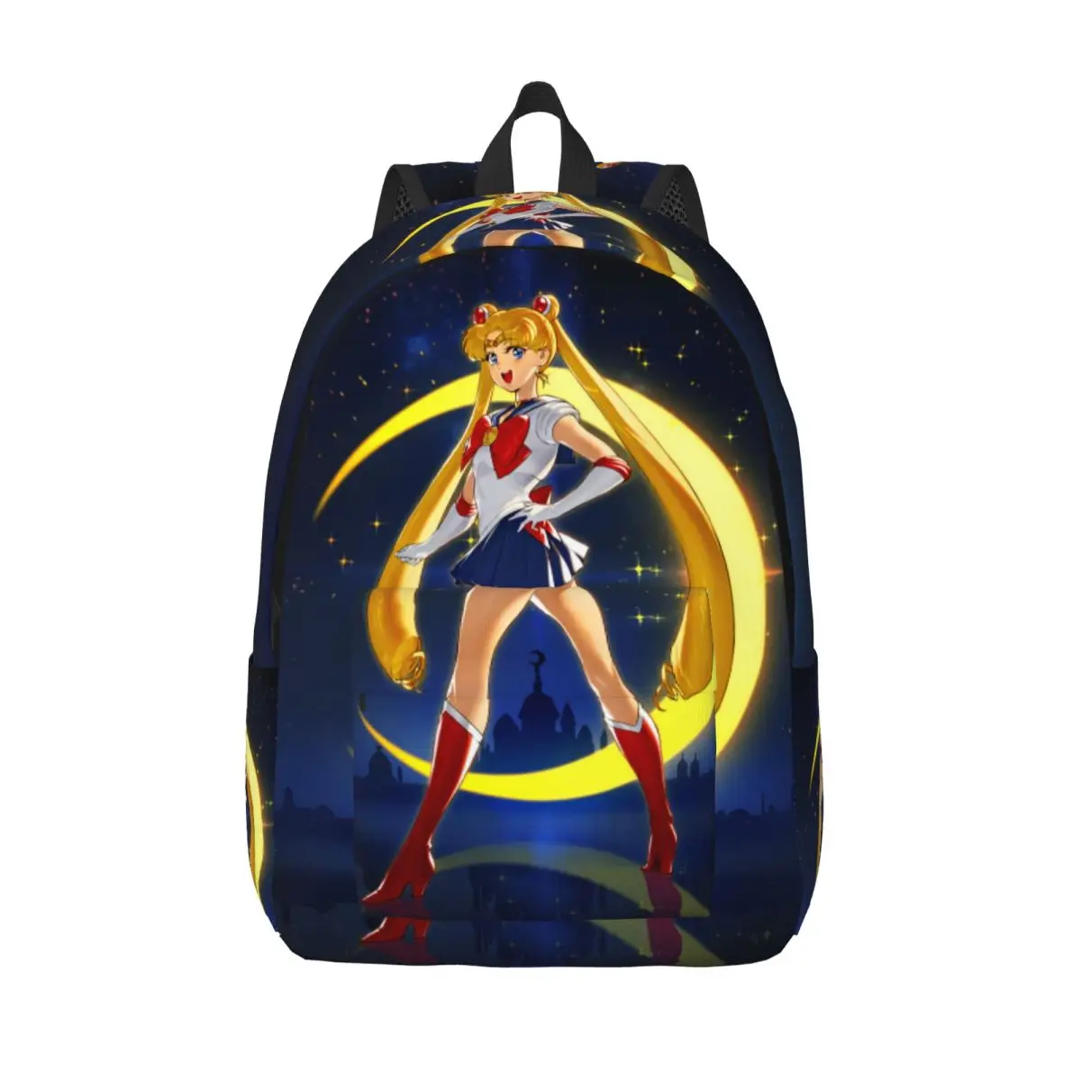 

Пользовательские японские парусиновые рюкзаки Shojo Manga Sailors для мужчин и женщин, водонепроницаемые школьные рюкзаки для колледжа, аниме, луны, сумка для девочек, сумка для книг с принтом