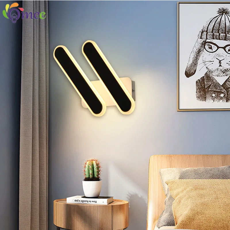 Moderne minimalist ische LED-Wand leuchte schwarz weiß Innendekoration Lampen Wand leuchte Wohnzimmer up down Licht Innen für Schlafzimmer