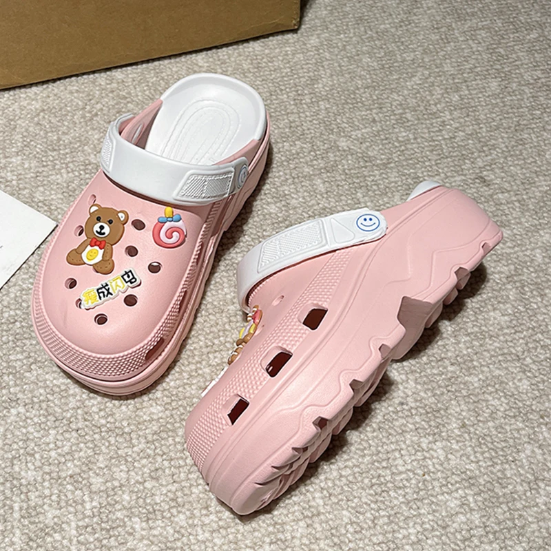 Women's Sandals Summer Outdoor Slippers EVA Soft Sole Garden Shoes Indoor Slippers Thick Sole Beach Sandals Girls Garden Shoes image 3