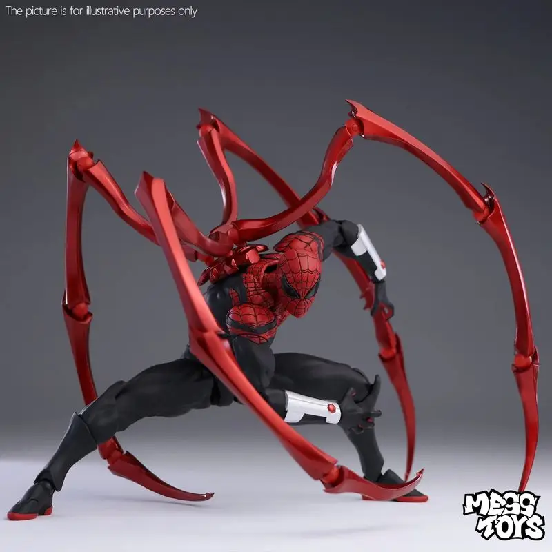 

Friendly Neighbor Ultimate Spider-Man Action Figure Kane Parker Red And Black Battle Suit Joint Can Do Model Toy For Collectors