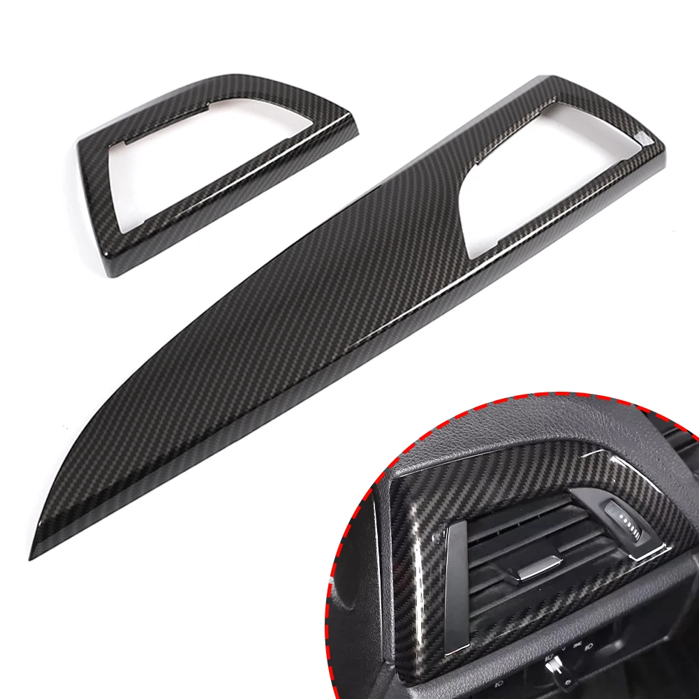 ABS Carbon Fiber Car Dashboard Side Air Outlet Panel Trim Cover For BMW 1 2 Series F20 F21 F22 F23 2012-2017 Interior Accessorie