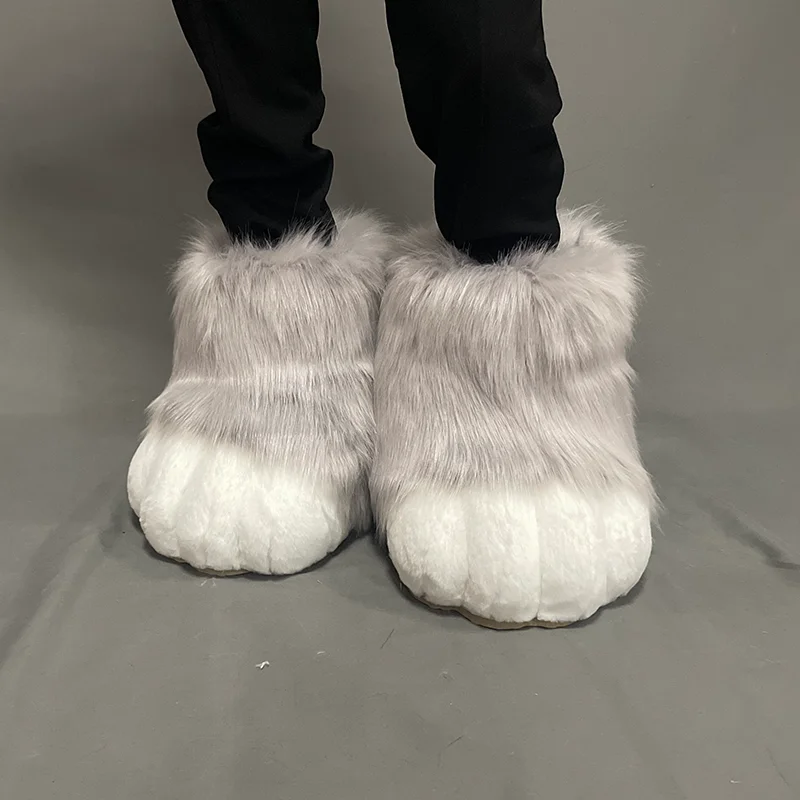 

Cosplay Costume Comic Exhibition Fursuit Feet Paw Shoes Kit Plush Furry Boots Fursuit Costume Paw Shoes Halloween Accessories