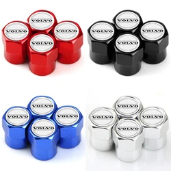 4PCS Car Styling Wheel Tire Valve Air Stem Cap Duust Covers For Volvo XC90 S60 V40 XC60 S80 S40 V70 V50 S90 T6 V60 V90 XC40 XC70