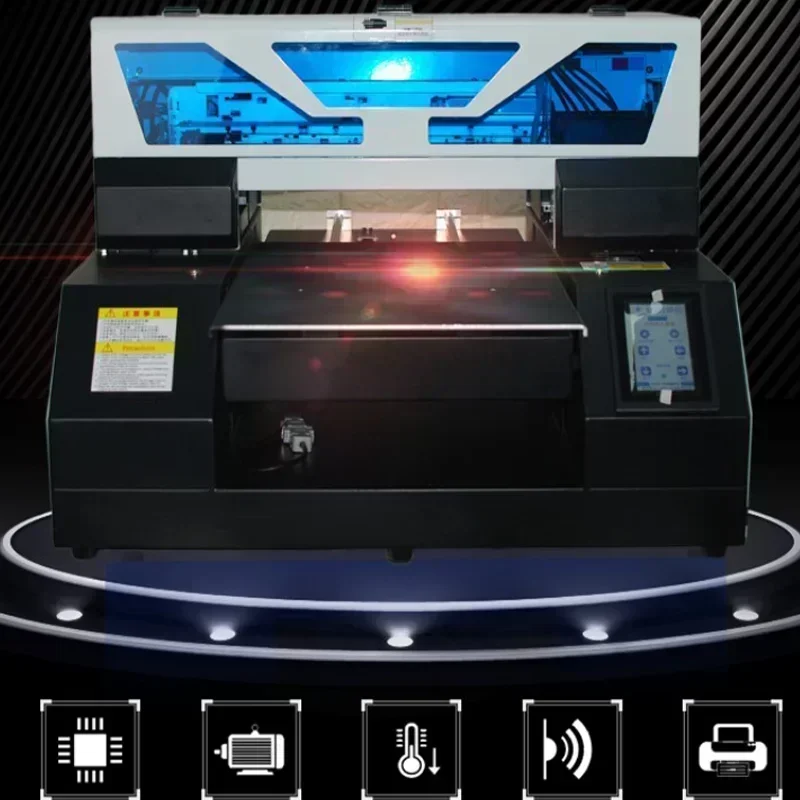 SIHAO Automatische A3-19 UV Flatbed Printer A3-formaat UV LED Fles Label Printer Afdrukken Acryl Houten Label Sticker Making Machine