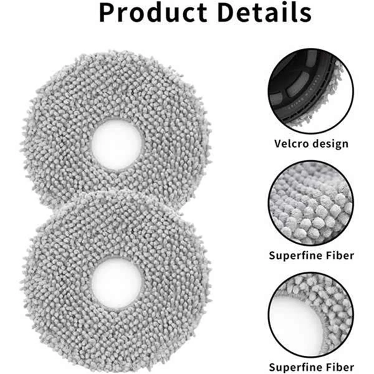 

A97G 4PCS Mop Cloth Kit for Qrevo S Qrevo Slim Qrevo Maste Vacuum Cleaner Mop Cloth Accessories Replacement Parts