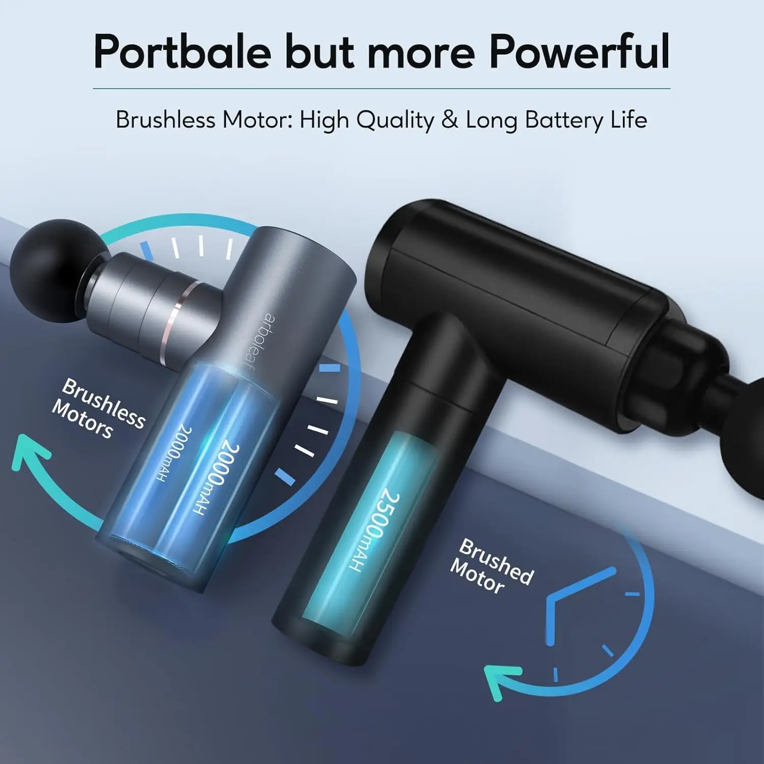 Massage Gun Deep Tissue, Balance of Power & Portability Full-Metal Percussion Massager with Silent Brushless Motor - Ultra-Quiet Pocket-Sized for Athletes Back Pain Relief Home Office Travel view 4