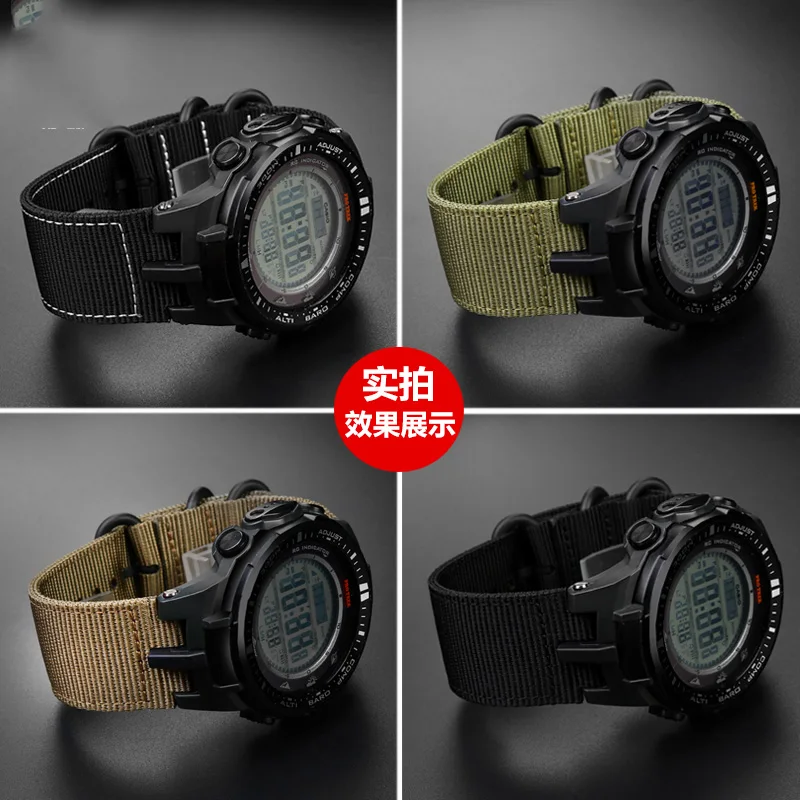 Outdoor Sports Nylon Modified Watchband For Casio PROTREK Series PRW-3000 PRW3000/3100/6000/6100Y Waterproof Watch Belt Strap