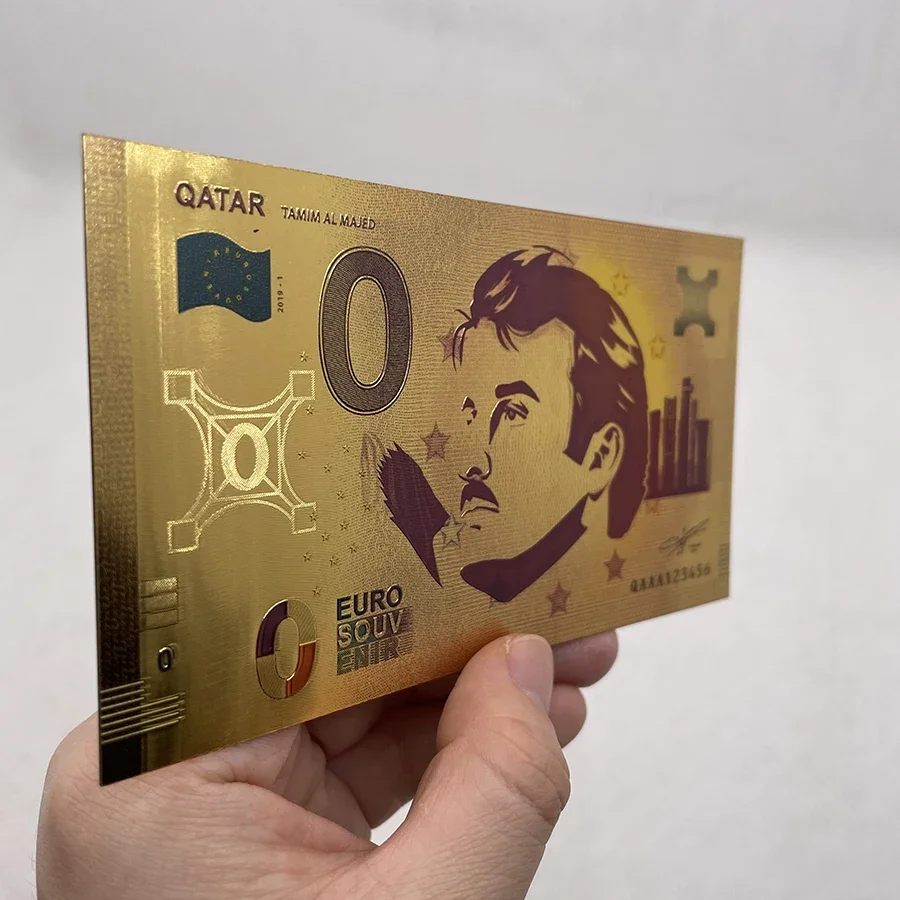 10 قطعة اليورو الموناليزا ابتسامة 500 يورو 500 ريال الأوراق النقدية الذهبية تذكارية بطاقات تذكرة لجمع الأم