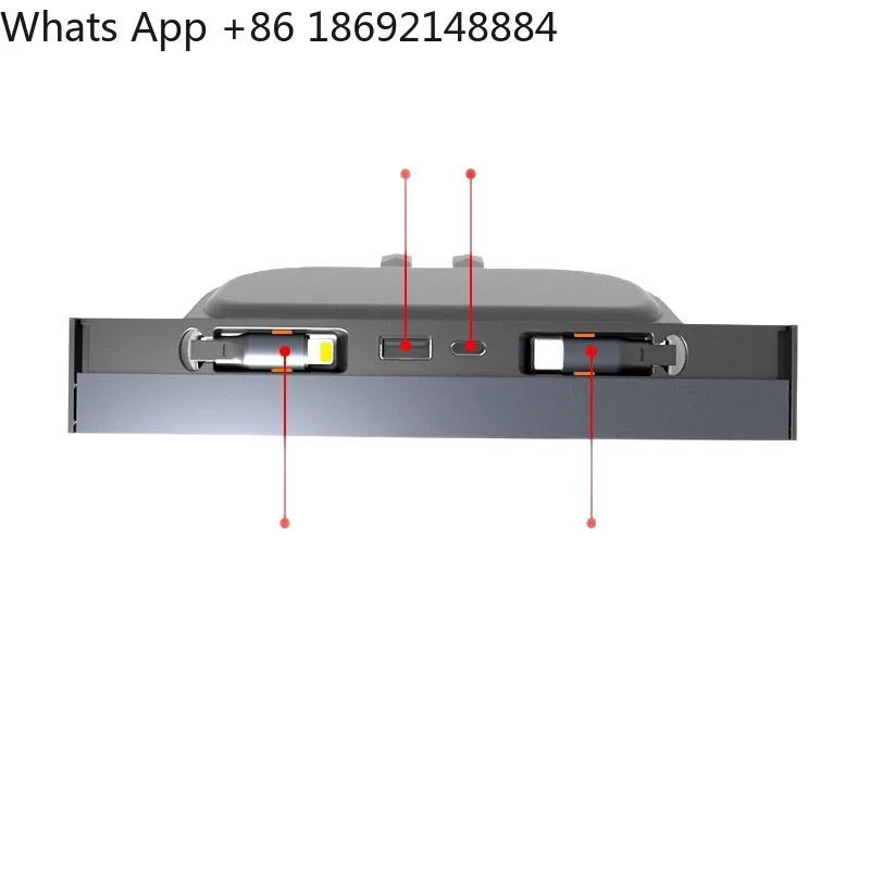 Applicable to car docking station central control charging adapter accessories telescopic cable 3 car expansion