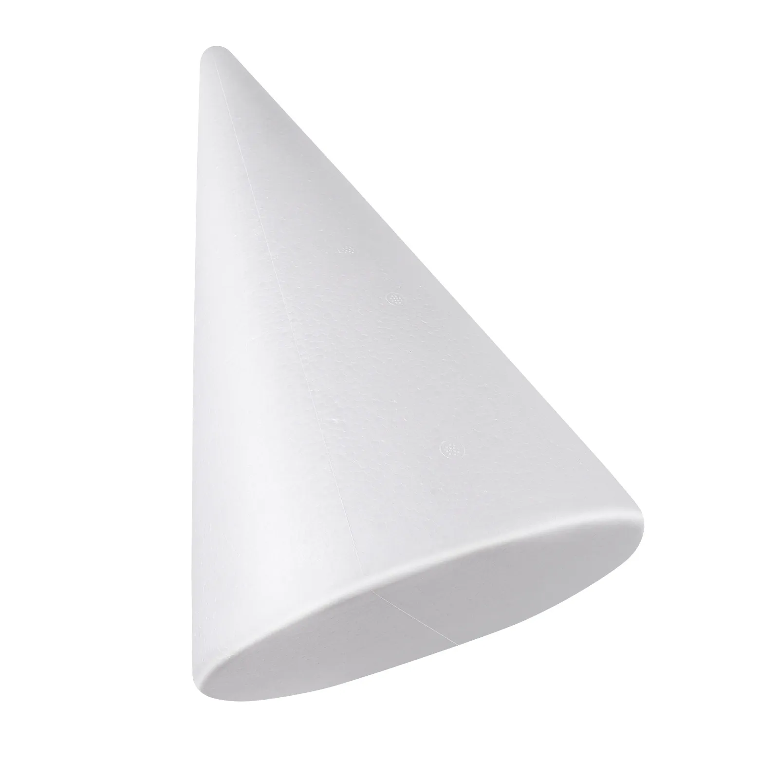 34.5x19.5cm White Foam Craft Cones for DIY Art Projects Christmas Decorations Table Centerpiece Kids Educational Activity Cone