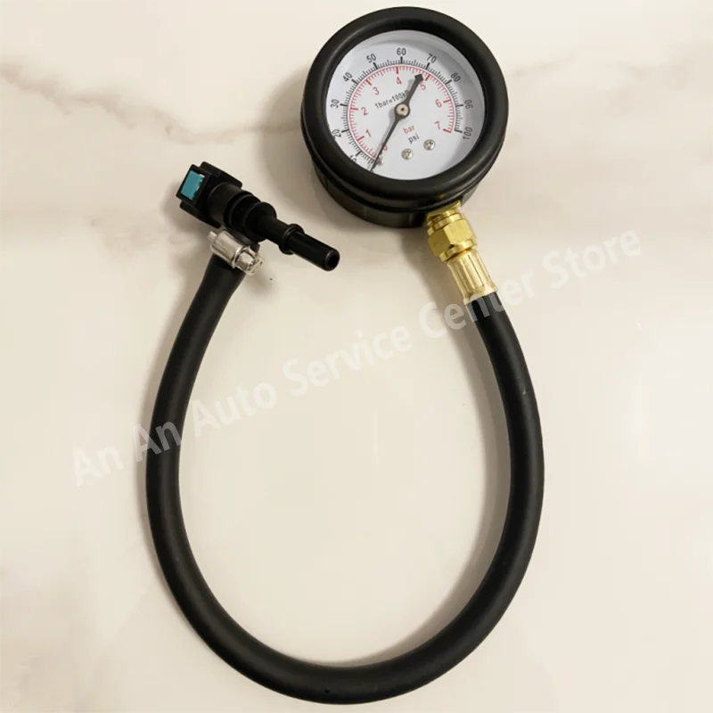 Car Fuel Pressure Gauge - 0-100PSI Fuel Injection Pump Pressure Tester Gauge Kit for Car, Motorcycle