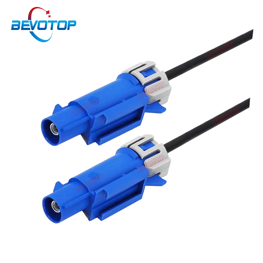 1 adet yeni su geçirmez Fakra kablo mavi C erkek C erkek fiş konnektörü Fakra Jumper RG174 kablo araba kamera BEVOTOP otomatik kablo