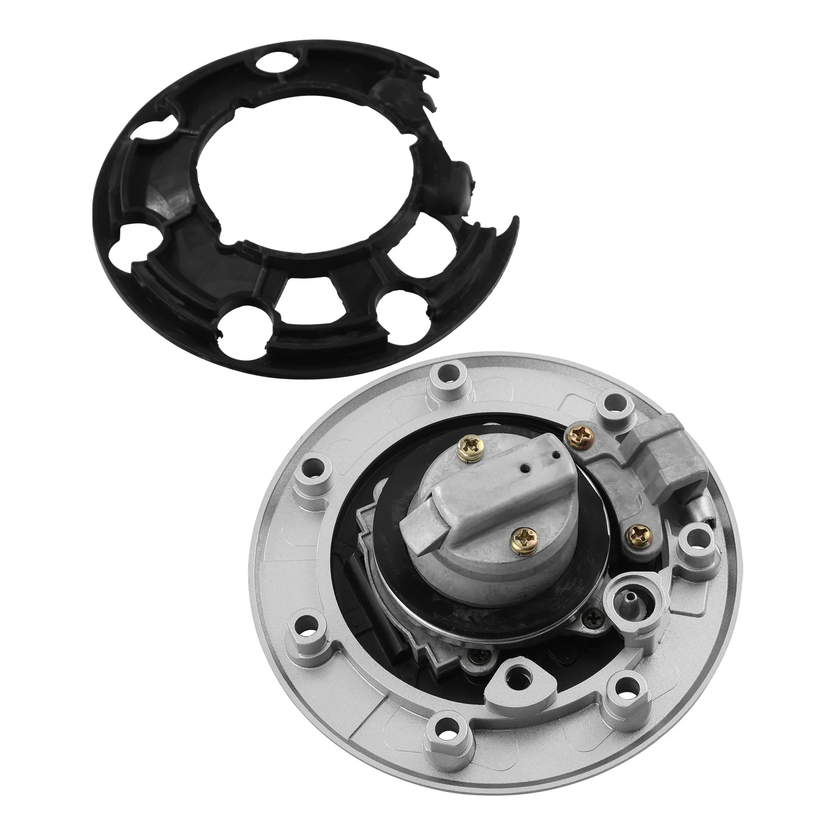 Aluminum Fuel Gas Tank Cap Cover Keys For Kawasaki ZXR-750 ZX-6E 1993-2001 ZXR-400 1993-Present Ninja 250/250R 1988-2007)