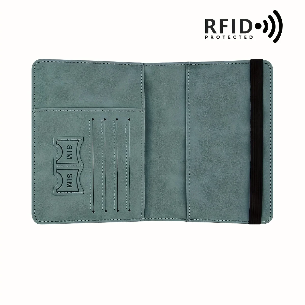 Retro PU Reisepass-Etui, RFID-Blockierendes Multifunktions-Portemonnaie, Reisepasshülle mit Fächern für Karten und persönliche Gegenstände