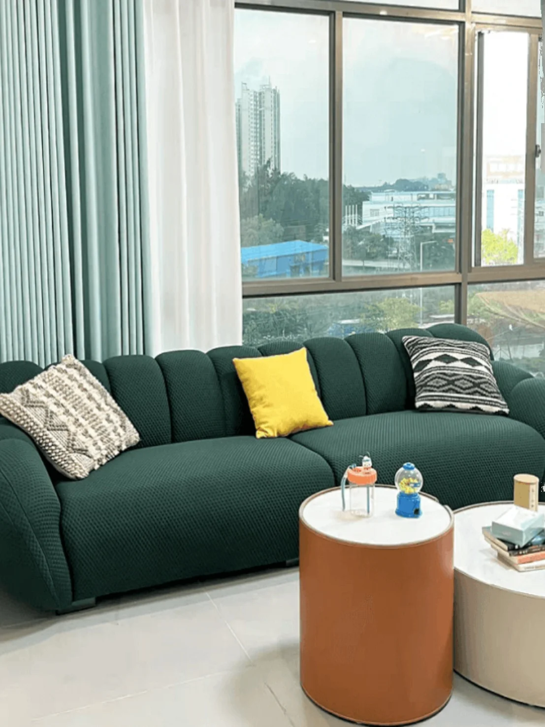 

Italian light luxury petal sofa modern simple 3D dot knitting anti-pilling designer lazy sofa