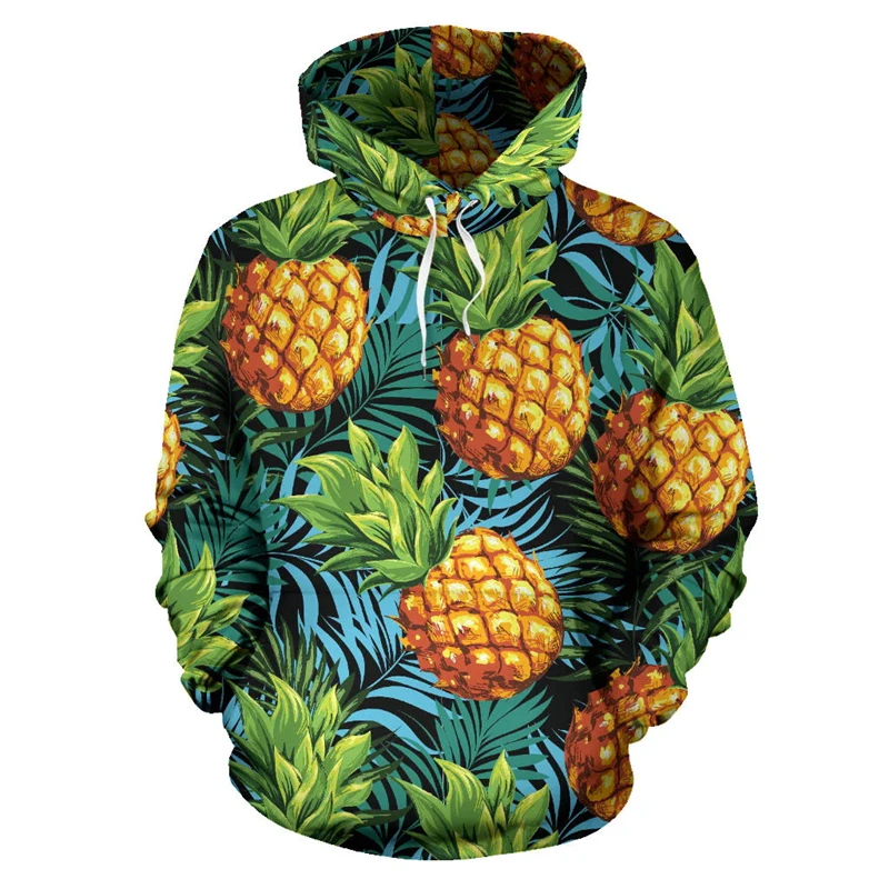 3d Print Fruit Graphic Hoodies Men Women Popular Trendy  Kawaii Cherry Banana Pattern Sweatshirts Fall Street Oversized Clothing