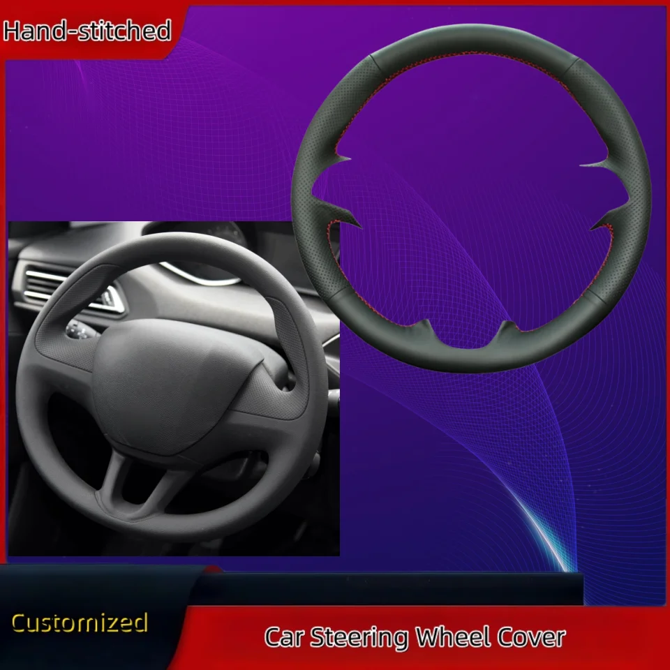 

Car Steering Wheel Microfiber Leather Steering Wheel Cover For Peugeot 208 2008 308 SW 2012 2013 2014 308S 2015 Car Accessorie