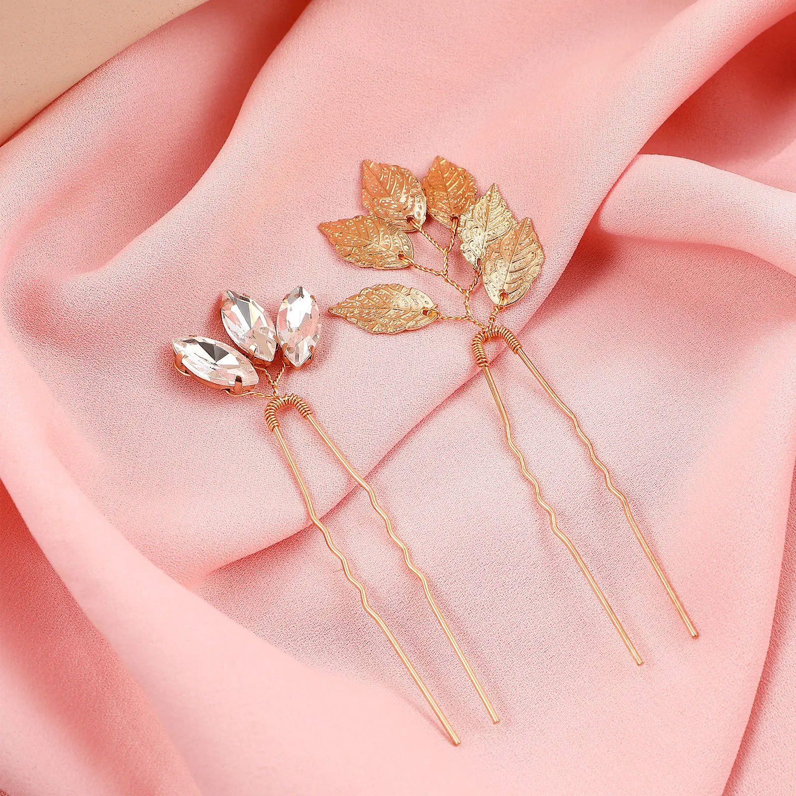 

6Pcs Rhinestone Hairpins Shiny Bridal Hair Jewelry for Wedding Day Bride Hairpin Women Party Headpieces Bridal Hair Pin