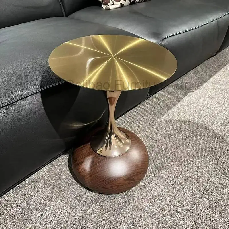 

Clear Simple Coffee Table Japanese Round Cute High Space Saving Unique Service Side Table Mini Mesa Auxiliar Home Furniture