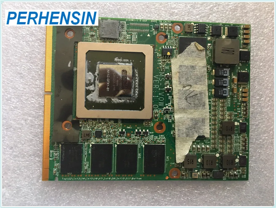 

FOR MSI 16F1 16F2 DELL M15X M17X Clevo M57NL GTX285M GTX 285M N11E-GTX1-B1 Video VGA CARD 100% Test OK Free Shipping