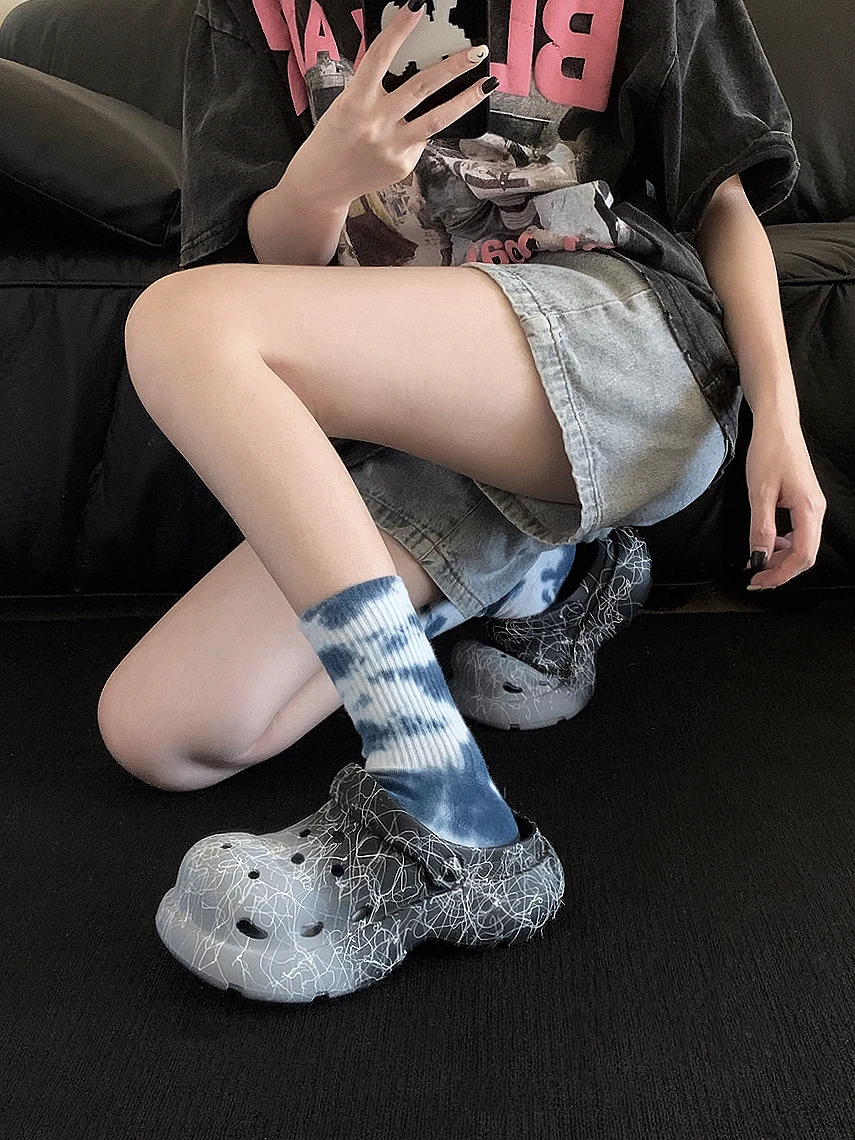 Street Garden Shoes Women Fashion Versatile Ins DIY Hole Shoes For Women Anti Odor Versatile Summer Sandals