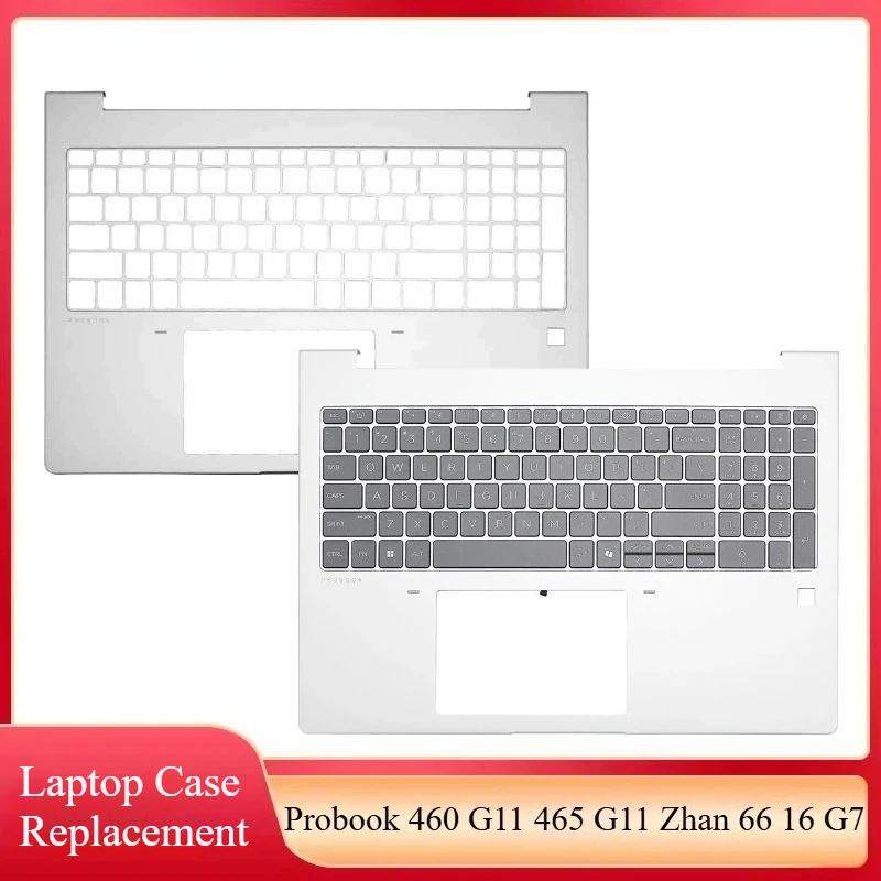 

Original New Laptop US Backlight Keyboard For Probook 460 G11 465 G11 Zhan66 16 G7 Palmrest Upper Top Cover Case Silver Shell