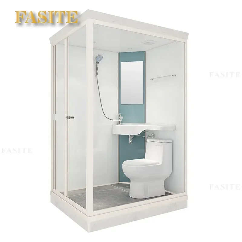 For Custom Integrated Bathroom Partition with Toilet Compact All in One Wet Room Solution Space Saving Waterproof Modular