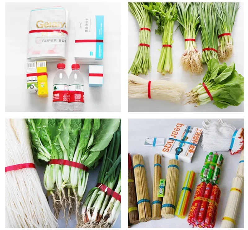 Automatic OPP tape Strapping machine Supermarket Vegetable food Tying machine Plastic tape Hot-Melt No-Glue Bundling Machine