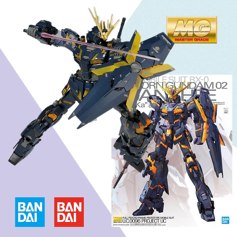 

MG 1/100 GUNDAM RX-0 UNICORN 2 BANSHEE VER.KA Mobile Suit Aninm full Action Assembly Figure Bandai Original BOX Model Toy Gifts