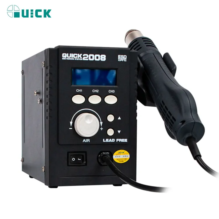 2008 110V/220V 700W Hot Air Soldering Station LED Digital Display Soft Wind Hot Air Heat   SMD BGA Rework Station Tool