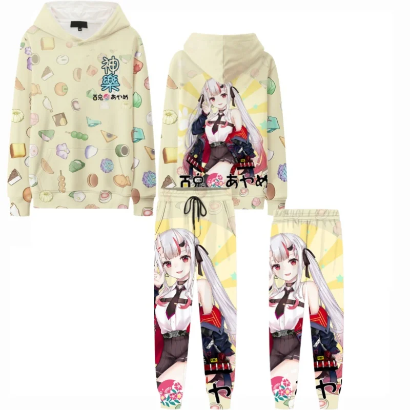 Kagura Nana Game Honkai Impact 3rd Rollenspel Hoodies Set 3D Print Anime Sweatshirts Casual Mannen Vrouwen Trui Trainingspak