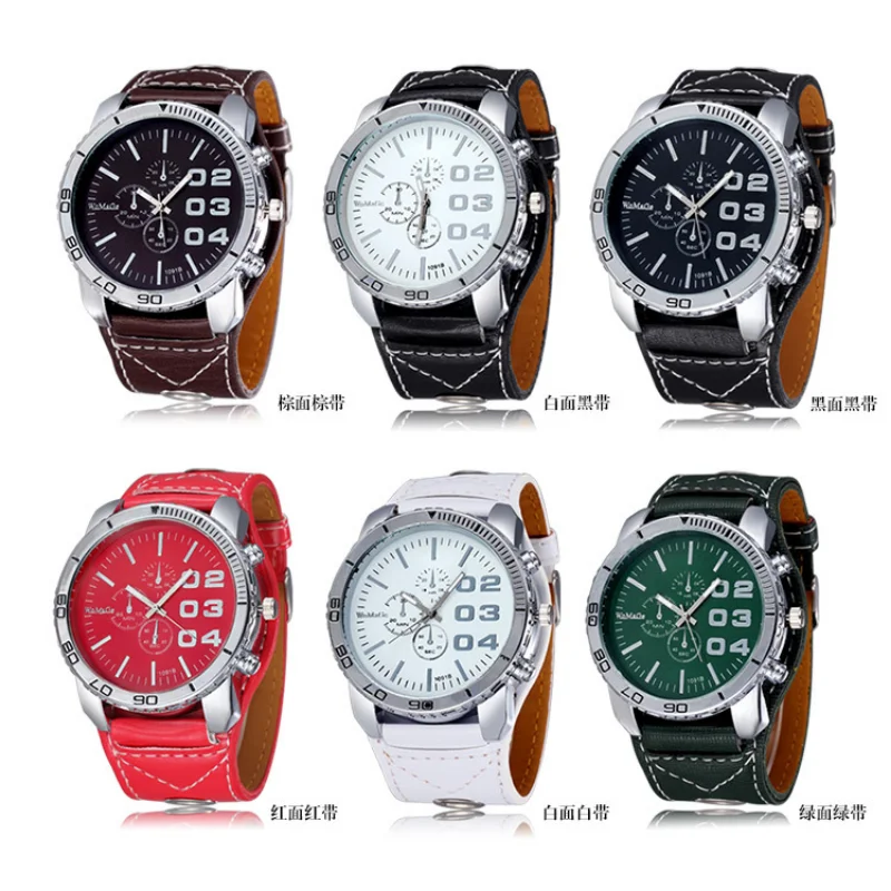 WOMAGE Watch Women Large Face Watches Women Sports Watches Red Wide Strap Analog Quartz Wristwatches Ladies Reloj Mujer 2023