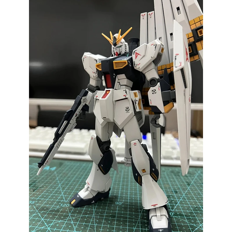 Sci-Fi Anime Robot Model Collectible Figure - Large Shield Funnel Accessories Detailed Streamlined Armor In White Black Orange