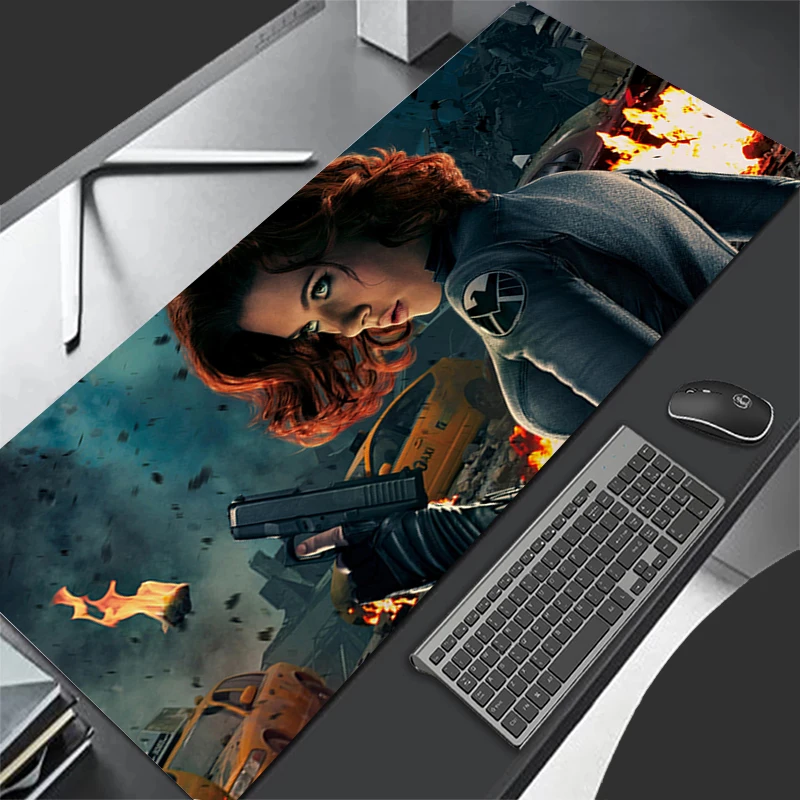 Mouse Pad XL Lockedge Large Gaming Accessories Computer Gamer Keyboard Pad Mouse Mat Desk XXL Black Widow Black Widow Mousepad