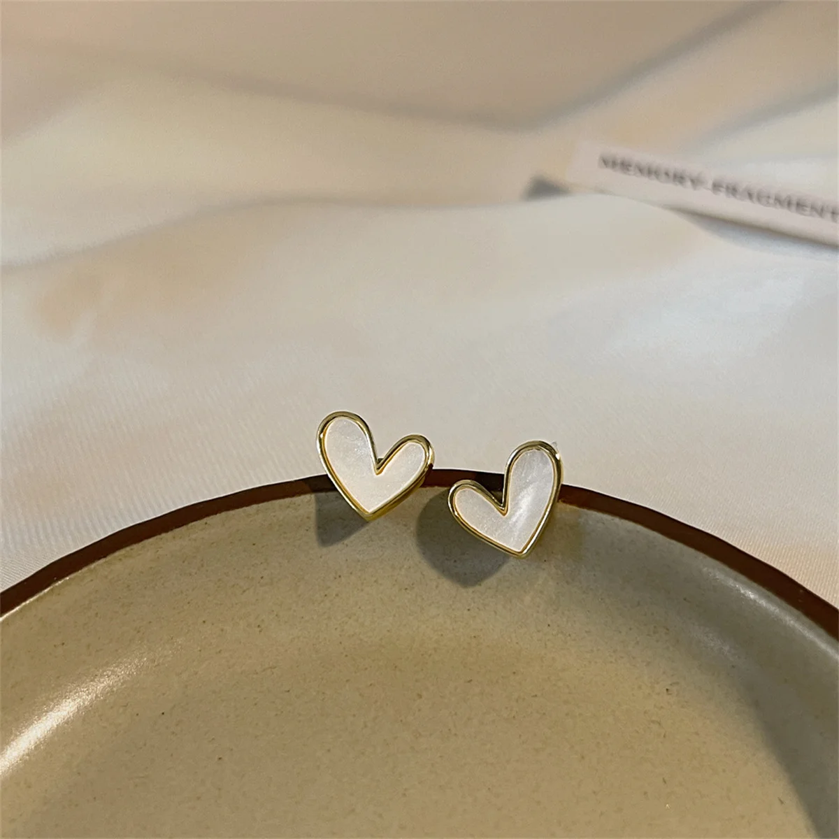 Neue Koreanische Süße Nette Herz Stud Ohrringe für Frauen Mädchen Mode Blau Glasur Ästhetische Geometrische Ohrringe Minimalistischen Schmuck Geschenk – Detail 9
